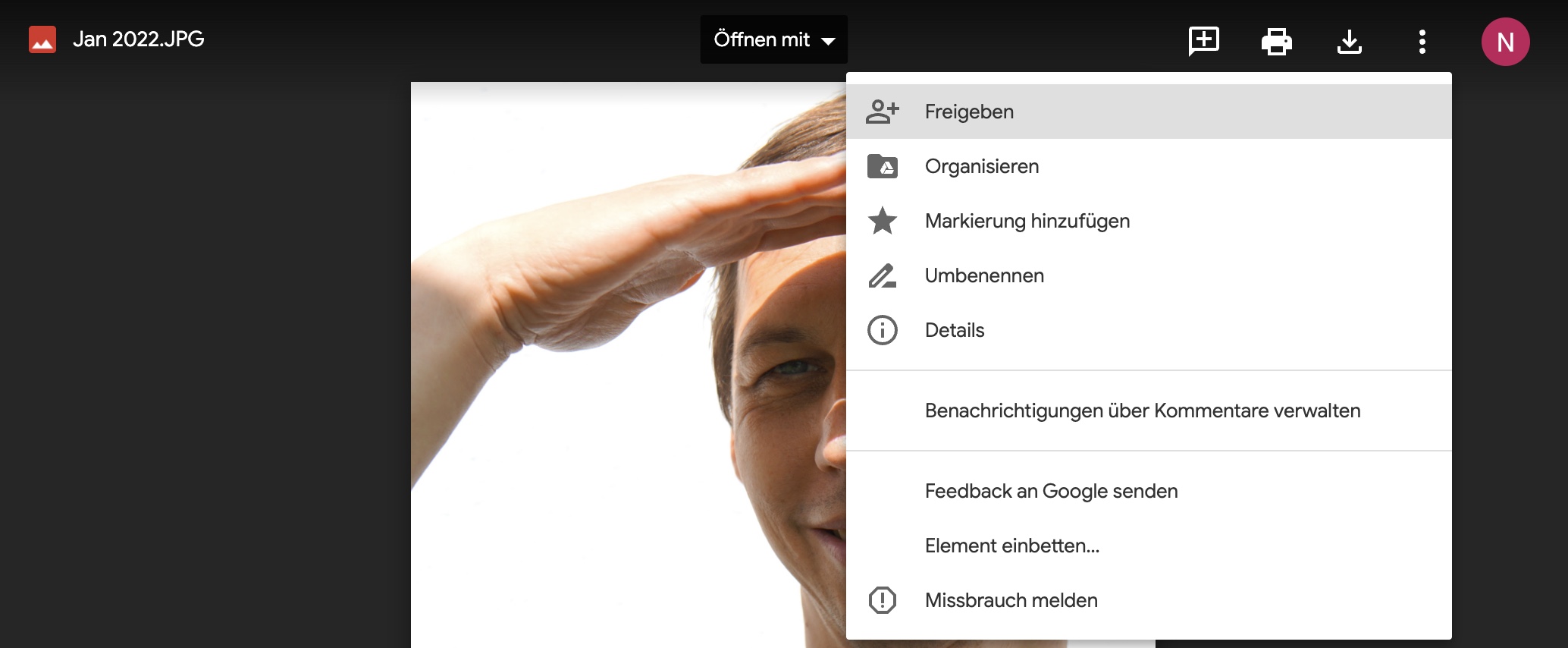 Bild freigeben